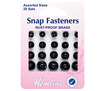 Snap/Fast-Black - Assorted 20 Sets