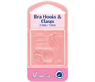Bra Hooks & Clasps - 12mm - 2 Sets - Clear