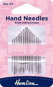 Hemline - Hand Needle - Embroidery/Crewel 16pk - size 3-9