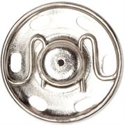 HEMLINE HANGSELL - Sew-On Metal Snap Fasteners, 6mm 12 Sets - nickel 