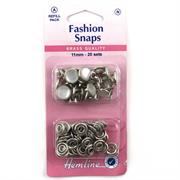 HEMLINE HANGSELL - Snap Fasteners Solid Top 11mm - Refill 20 Set - pearl