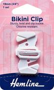 HEMLINE HANGSELL - Bikini Clip, 18mm - white