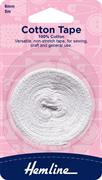 Hemline - Tape Cotton 6mm x 5m - White