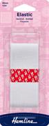 HEMLINE HANGSELL - Elastic  Knitted 40mm x 1m - white