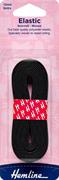 HEMLINE HANGSELL - Elastic Non Roll Woven 12mm x 2m - black