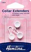 HEMLINE HANGSELL - Collar Extenders 12mm 3 pcs - white