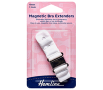 Bra Back Magnetic Expander Extender 19mm - 1 Hook - white