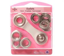 Hemline - Eyelets 14mm 10pcs - Nickle