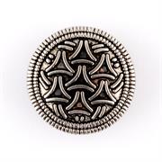 HEMLINE BUTTONS - Metal Swirl Jacket Shank Button - silver 18mm