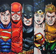 DIAMOND DOTZ - DC Comics - Justice League - Fabulous Five - 64 x 61 cm