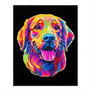 DIAMOND DOTZ - Neon Golden Retriever - 35.5 x 45.7cm