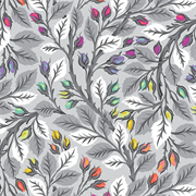 TULA PINK GRAYWORK - BEST BUDS - FOG (WIDEBACK)