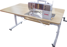 Horn - Height Adjustable Sewing and Cutting Table Weathered Oak (Flat Packed)