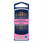Hemline - Hand Needle Gold Eye - Embroidery Crewel 16 pk - size 3-9