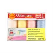 GUTERMANN Thread Set Maraflex 150m - 4 reels - Pastels
