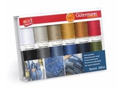 GUTERMANN Thread Set Denim 100m - 12 reels