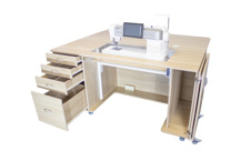 HORN Tasman Electric Quilters Cabinet - Weathered Oak (Flat Packed)