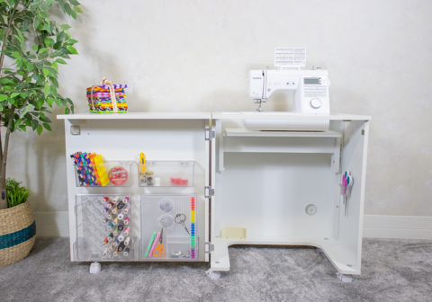 Crown MKIII Sewing Cabinet - White Ash (Flat Packed)