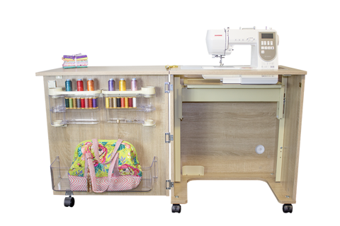 Crown MKIII Sewing Cabinet - Weathered Oak (Flat Packed)