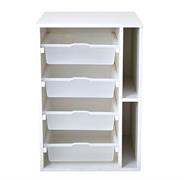 Elements Drawers with 4 Tubs - White
