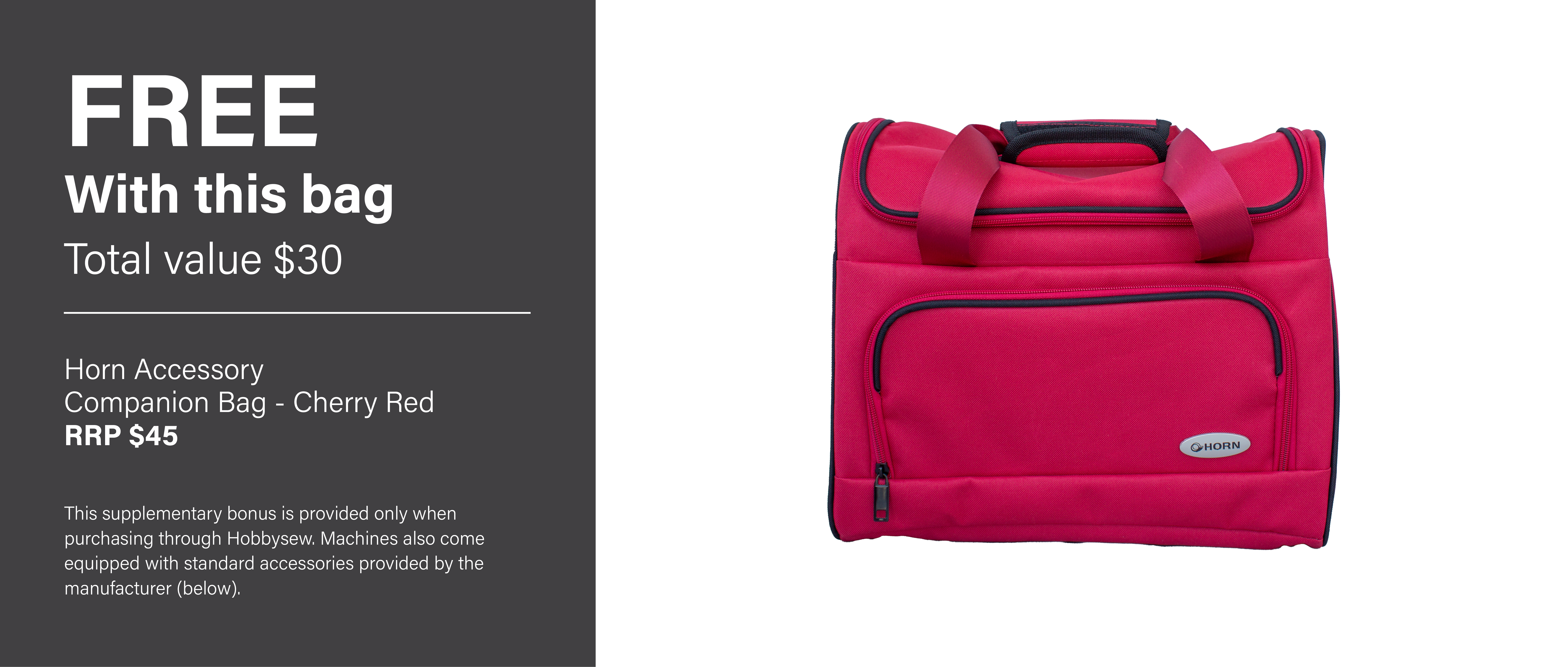 Bonus Horn Accessory Companion Bag - Cherry Red 