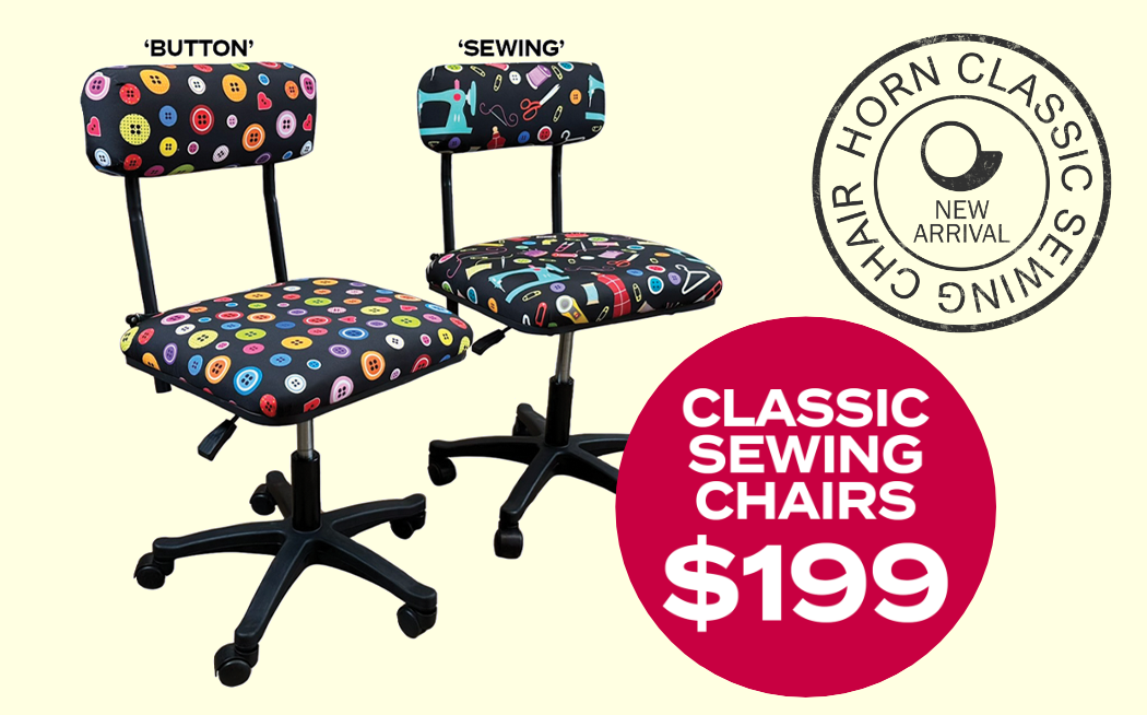 HORN Classic Sewing Chairs HORN Homepage Banner November 2025